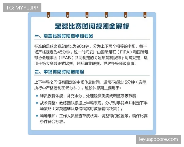 足球比赛时长规则解析及加时赛判罚标准详解